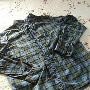 AE plaid button down